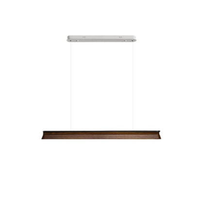 Danqiu Chandelier L 47.2’’ x H 2.6’’ / Walnut Color / Warm Light Chandelier