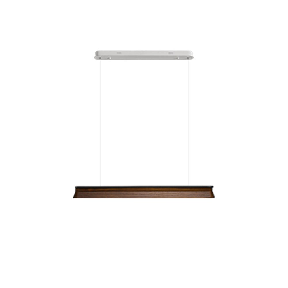 Danqiu Chandelier L 39.4’’ x H 2.6’’ / Walnut Color / Warm Light Chandelier