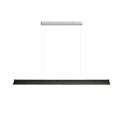 Danqiu Chandelier L 63’’ x H 2.6’’ / Black / Warm Light Chandelier