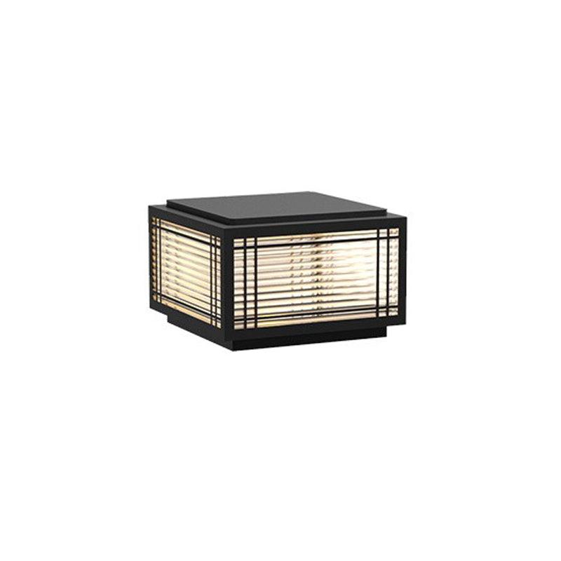 Deck Outdoor Post Light L 9.8″ x W 9.8″ x H 7.1″ / L 25cm x W 25cm x H 18cm / Model A: Wired Version / Warm Light Table
