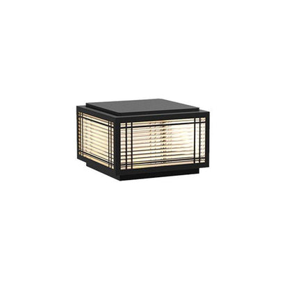 Deck Outdoor Post Light L 9.8″ x W 9.8″ x H 7.1″ / L 25cm x W 25cm x H 18cm / Model A: Wired Version / Warm Light Table