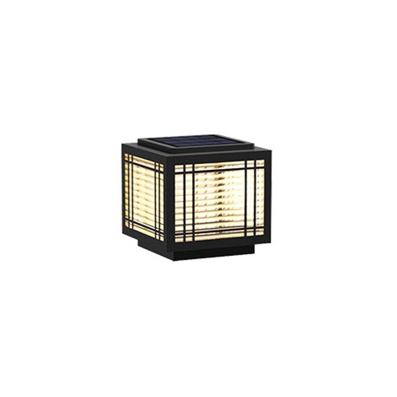 Deck Outdoor Post Light L 7.9″ x W 7.9″ x H 7.1″ / L 20cm x W 20cm x H 18cm / Model B: Solar-Powered Version / Warm