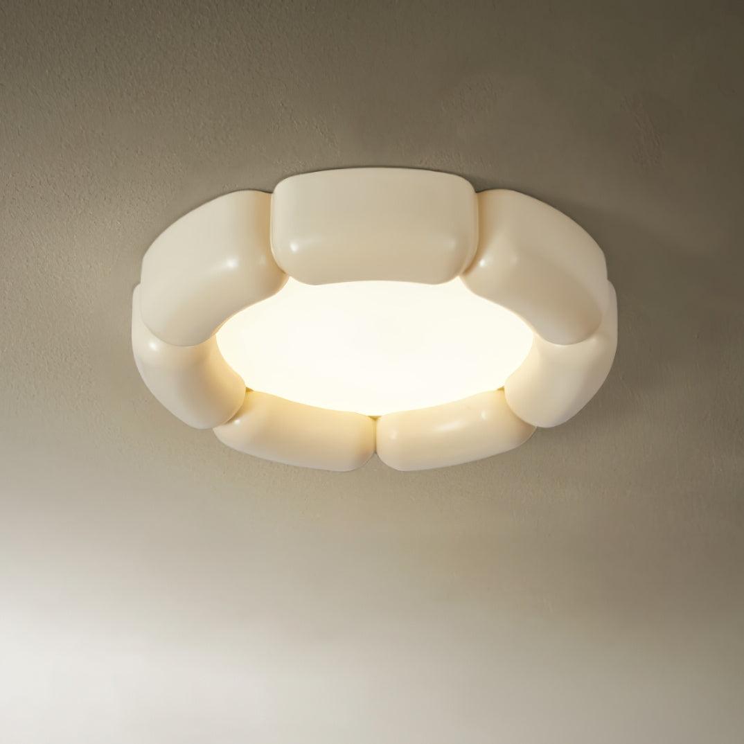 Deco Ceiling Lamp Dia 21.6″ x H 3.9″ / Dia 55cm x H 10cm / Beige / Warm White Ceiling lamp