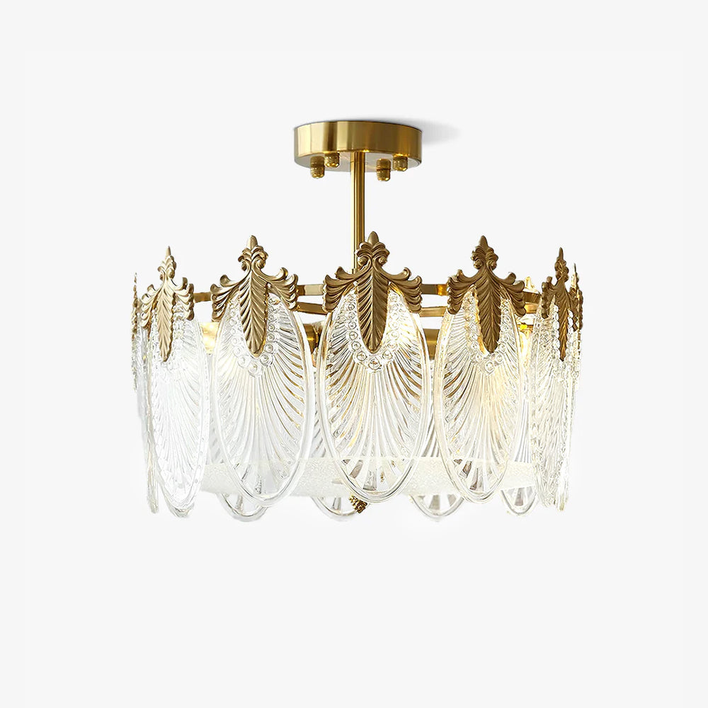 Decorative Pattern Glass Round Chandelier Chandelier