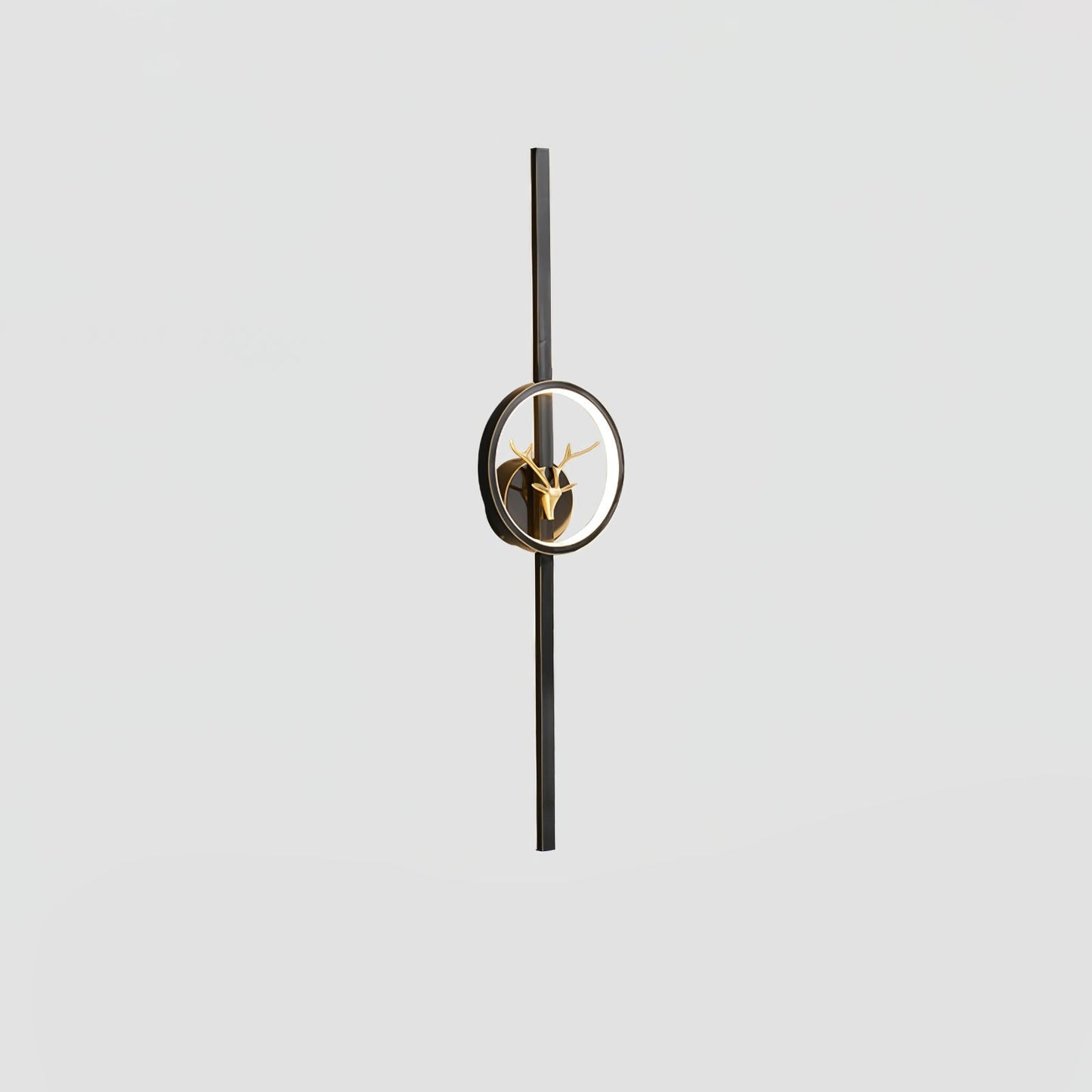 Deer Brass Wall Lamp Model B Dia 5.1″ x H 39.4″ / Dia 13cm x H 100cm / Black & Three-Color Changing Light / 1 Piece Wall