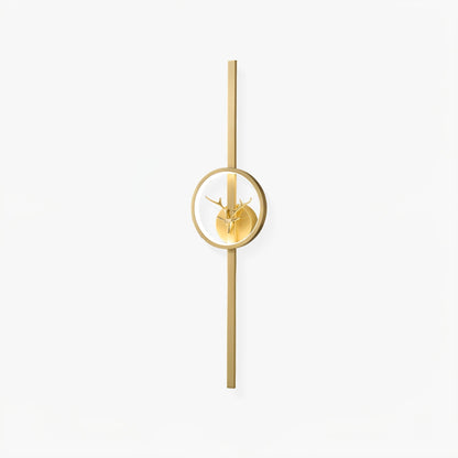 Deer Brass Wall Lamp Model B Dia 5.1″ x H 39.4″ / Dia 13cm x H 100cm / Brass & Three-Color Changing Light / 1 Piece Wall