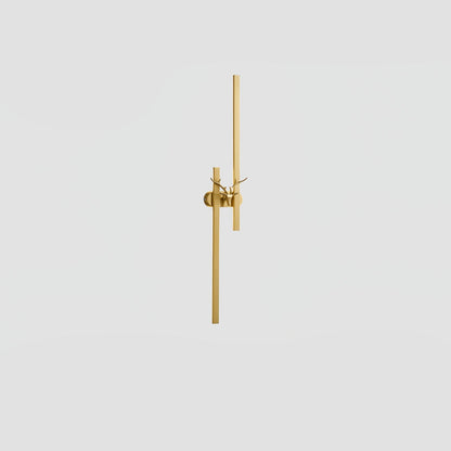 Deer Brass Wall Lamp Model A Dia 7.9″ x H 31.5″ / Dia 20cm x H 80cm / Brass & Three-Color Changing Light / 1 Piece Wall