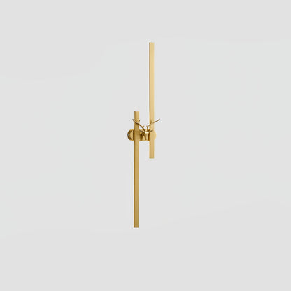 Deer Brass Wall Lamp Model A Dia 7.9″ x H 39.4″ / Dia 20cm x H 100cm / Brass & Three-Color Changing Light / 1 Piece Wall
