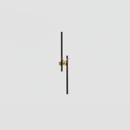 Deer Brass Wall Lamp Model A Dia 7.9″ x H 23.6″ / Dia 20cm x H 60cm / Black & Three-Color Changing Light / 1 Piece Wall