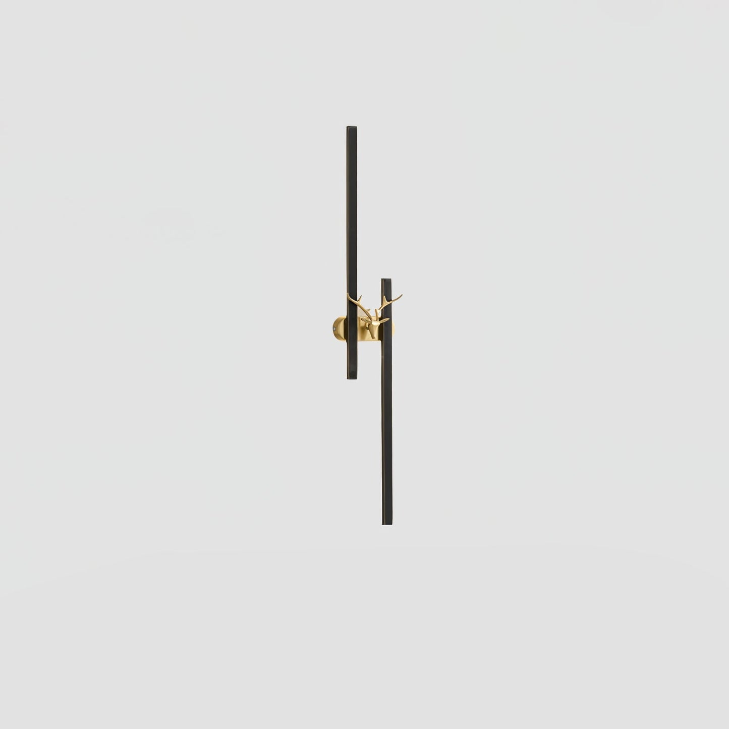 Deer Brass Wall Lamp Model A Dia 7.9″ x H 31.5″ / Dia 20cm x H 80cm / Black & Three-Color Changing Light / 1 Piece Wall