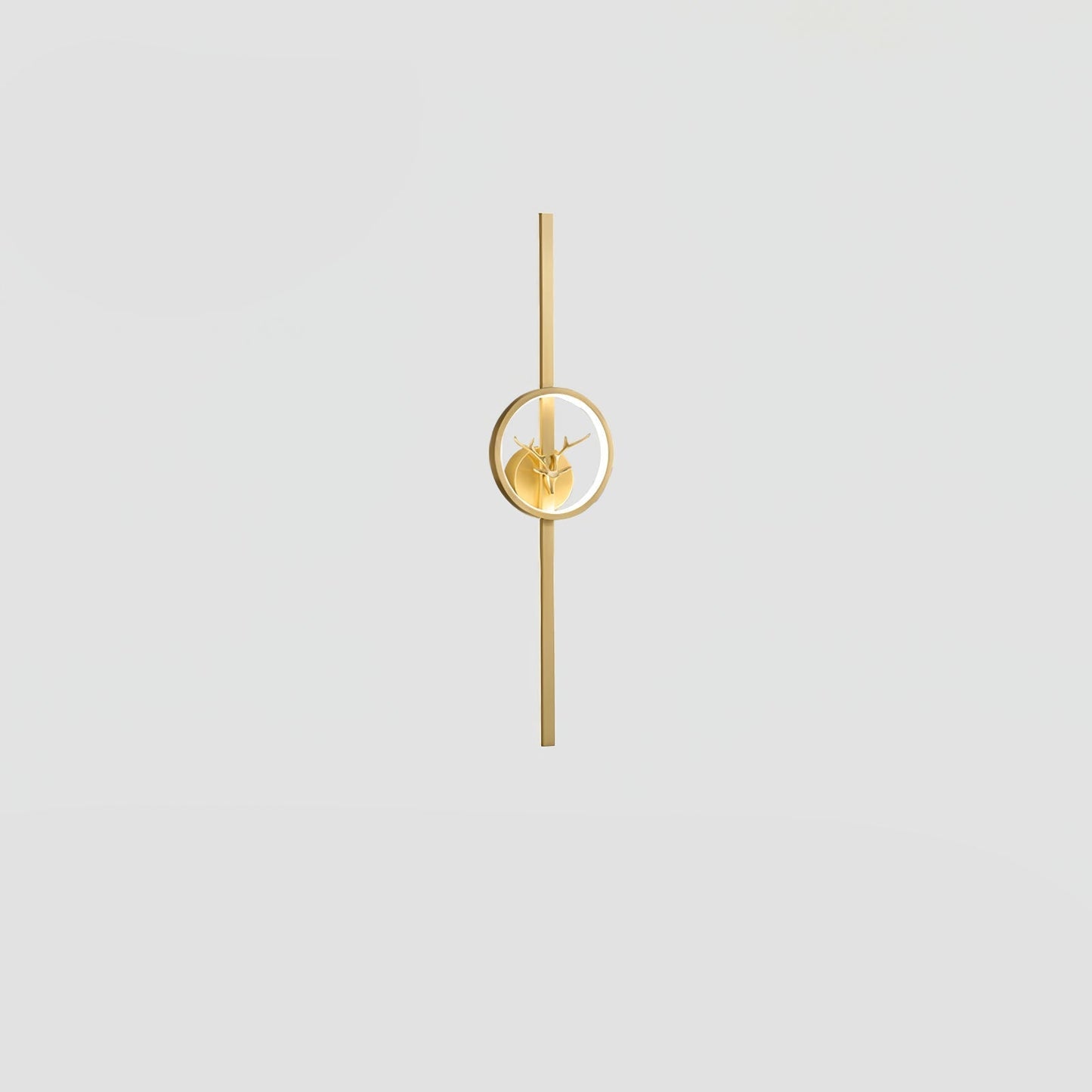 Deer Brass Wall Lamp Model B Dia 5.1″ x H 23.6″ / Dia 13cm x H 60cm / Brass & Three-Color Changing Light / 1 Piece Wall