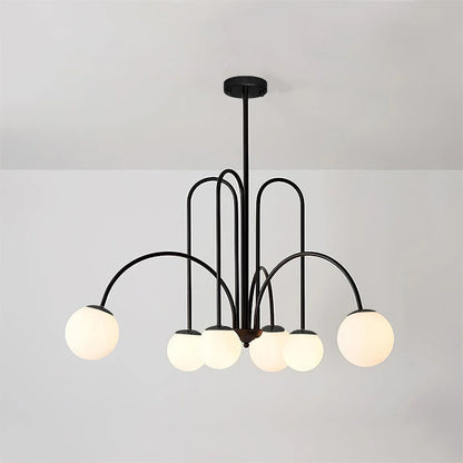 Delaney Chandelier 6 heads ? 30.7″ x H 31.5″ / Dia 78cm x H 80cm / Black Chandelier