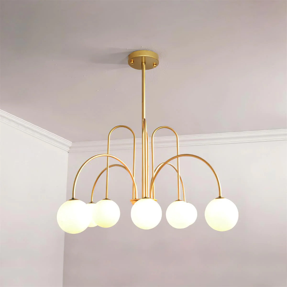 Delaney Chandelier 8 heads ? 38.5″ x H 31.5″ / Dia 98cm x H 80cm / Gold Chandelier