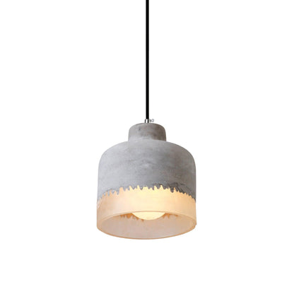 Delia Cement Pendant Light ? 7.5″ x H 7.9″ / Dia 19cm x H 20cm / Light grey Pendant light