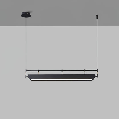 Dessau Chandelier L 31.5″ x W 3.9″ x H 59″ / L 80cm x W 10cm x H 150cm / Black & White / Warm Light Chandelier