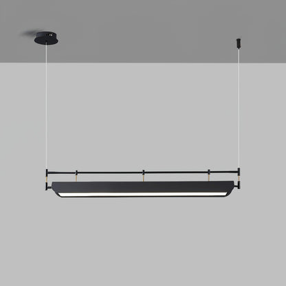 Dessau Chandelier L 39.4″ x W 3.9″ x H 59″ / L 100cm x W 10cm x H 150cm / Black & White / Warm Light Chandelier