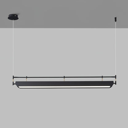 Dessau Chandelier L 47.2″ x W 3.9″ x H 59″ / L 120cm x W 10cm x H 150cm / Black & White / Warm Light Chandelier