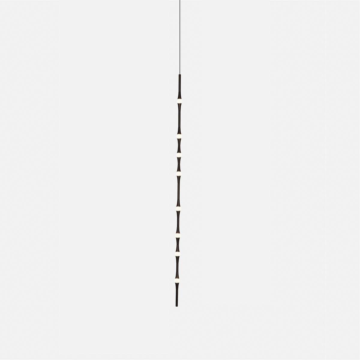 Dew Explores Pendant Light Vertical 8 heads ? 2.2″ x H 59.1″ / Dia 5.5cm x H 150cm / Black / Warm White Pendant light