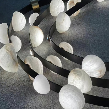Dew Drops Alabaster Chandelier Chandelier