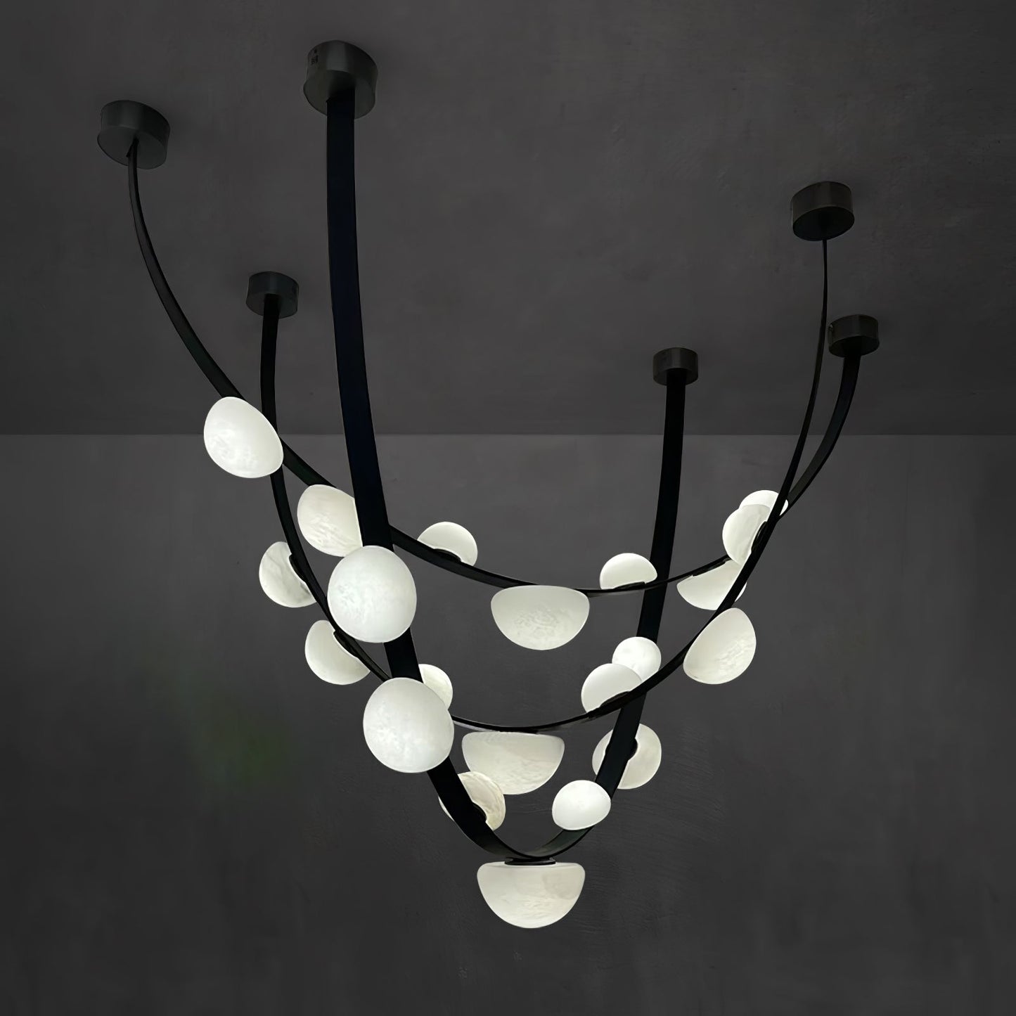 Dew Drops Alabaster Chandelier Chandelier