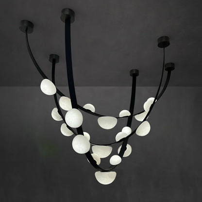 Dew Drops Alabaster Chandelier Chandelier