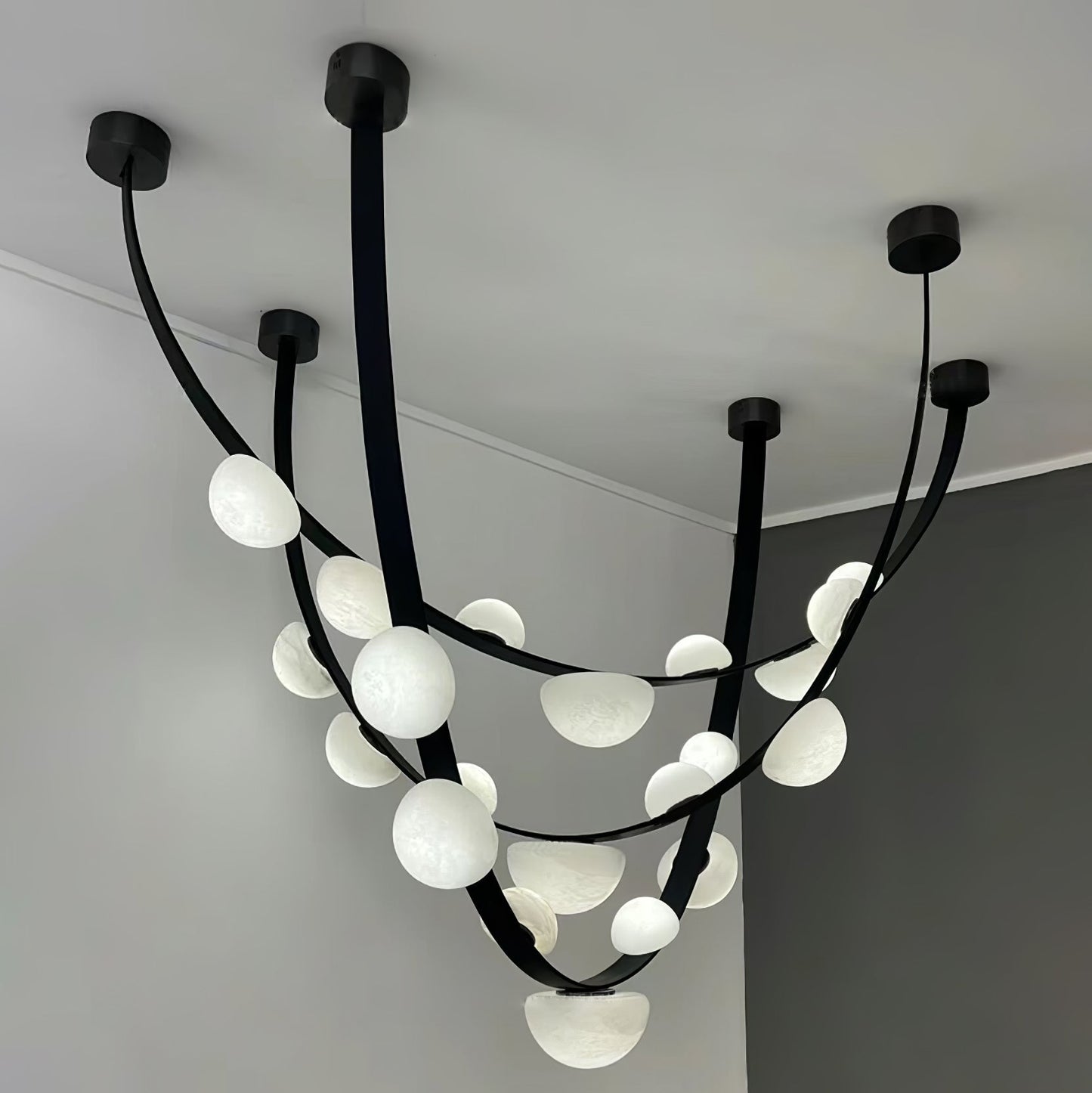 Dew Drops Alabaster Chandelier Chandelier