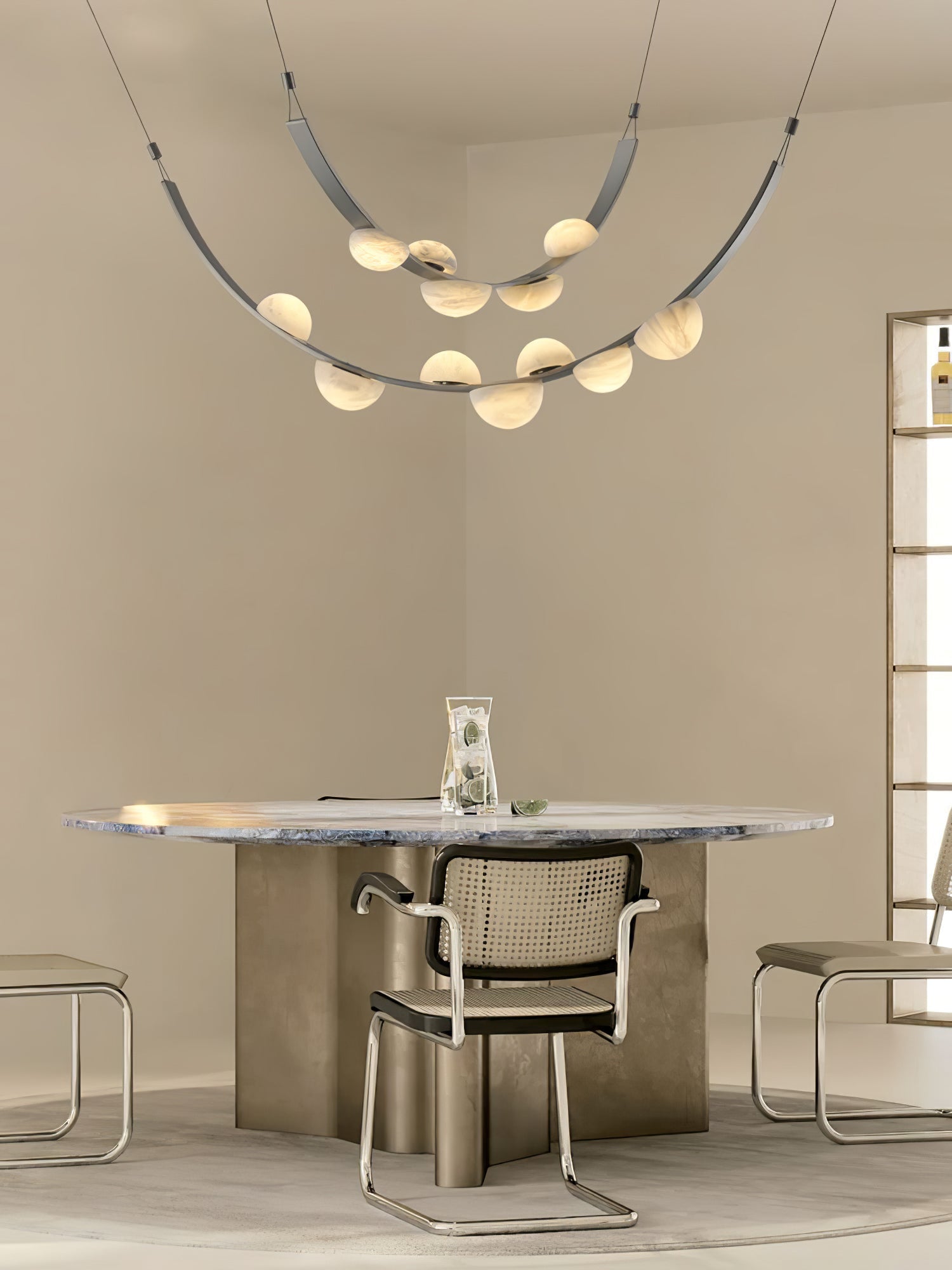 Dew Drops Alabaster Chandelier Chandelier
