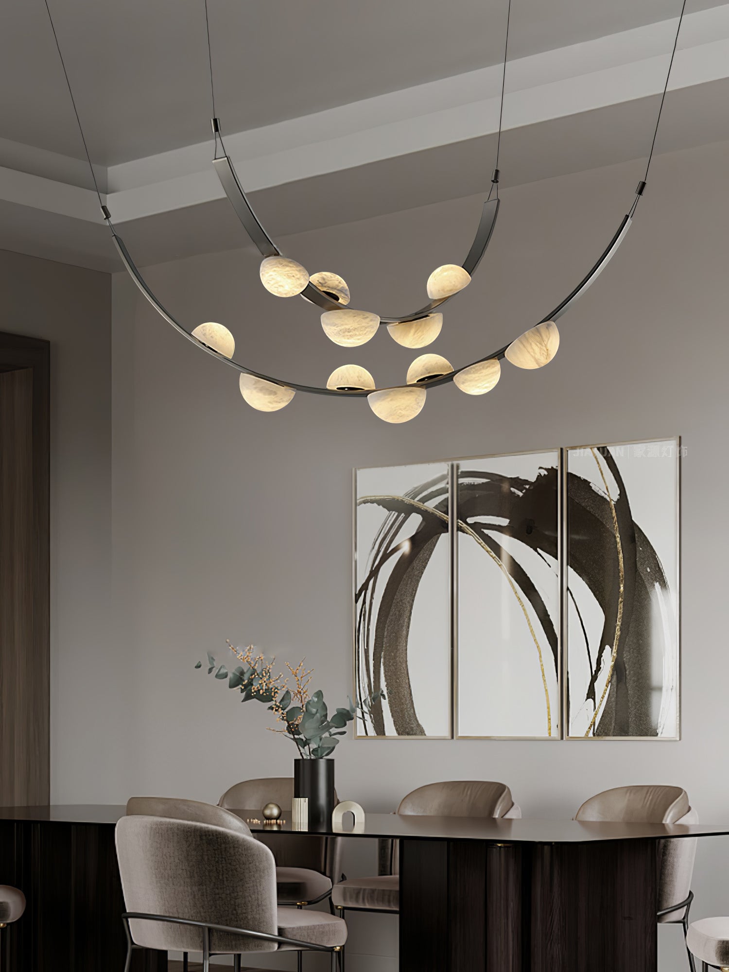 Dew Drops Alabaster Chandelier Chandelier