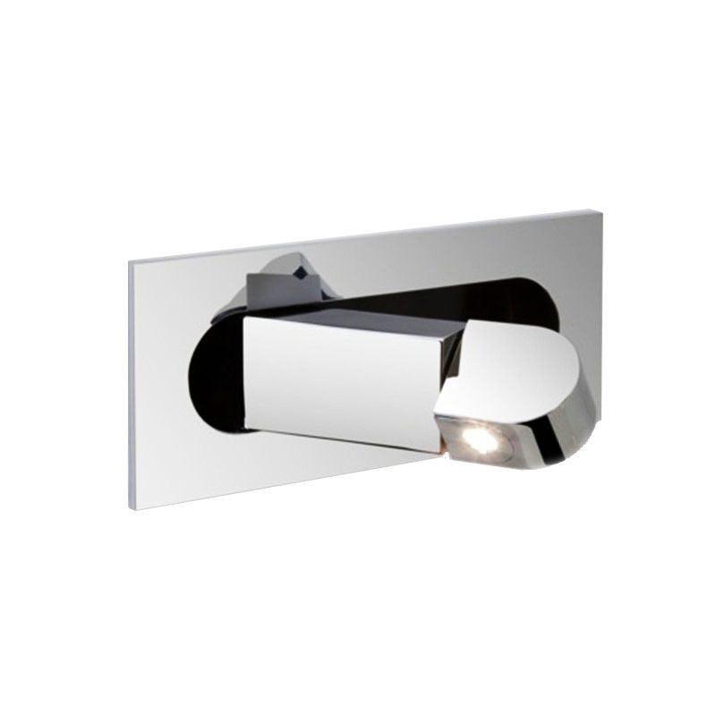 Modern LED Bedside Reading Light ? 7.5″ x H ?3.15″ / Dia 19cm x H 8cm / Chrome / Warm Light Wall lamp
