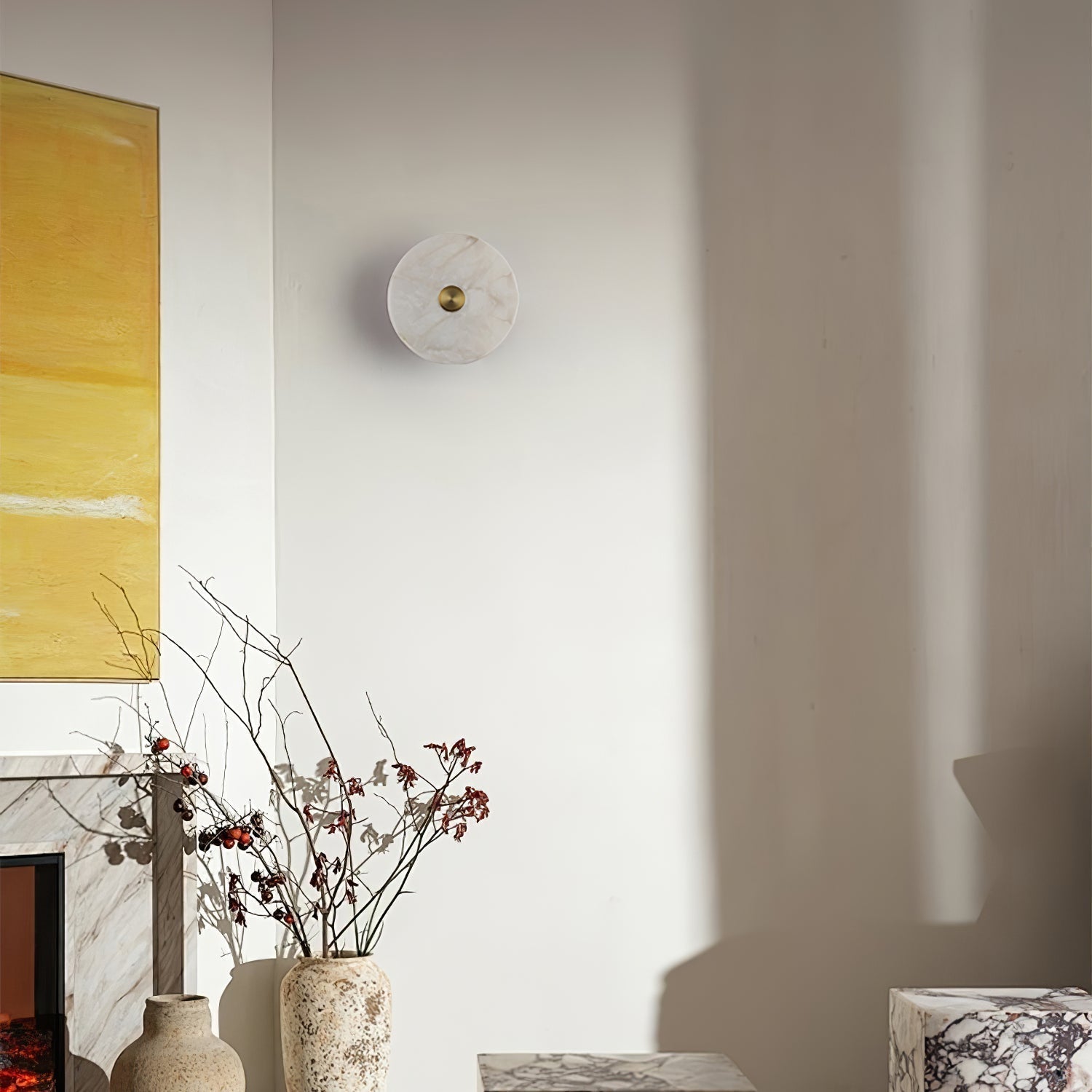 Disc Shaped Alabaster Wall Light Wall lamp