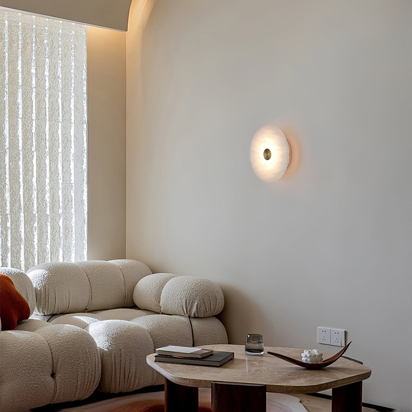 Disc Shaped Alabaster Wall Light Wall lamp