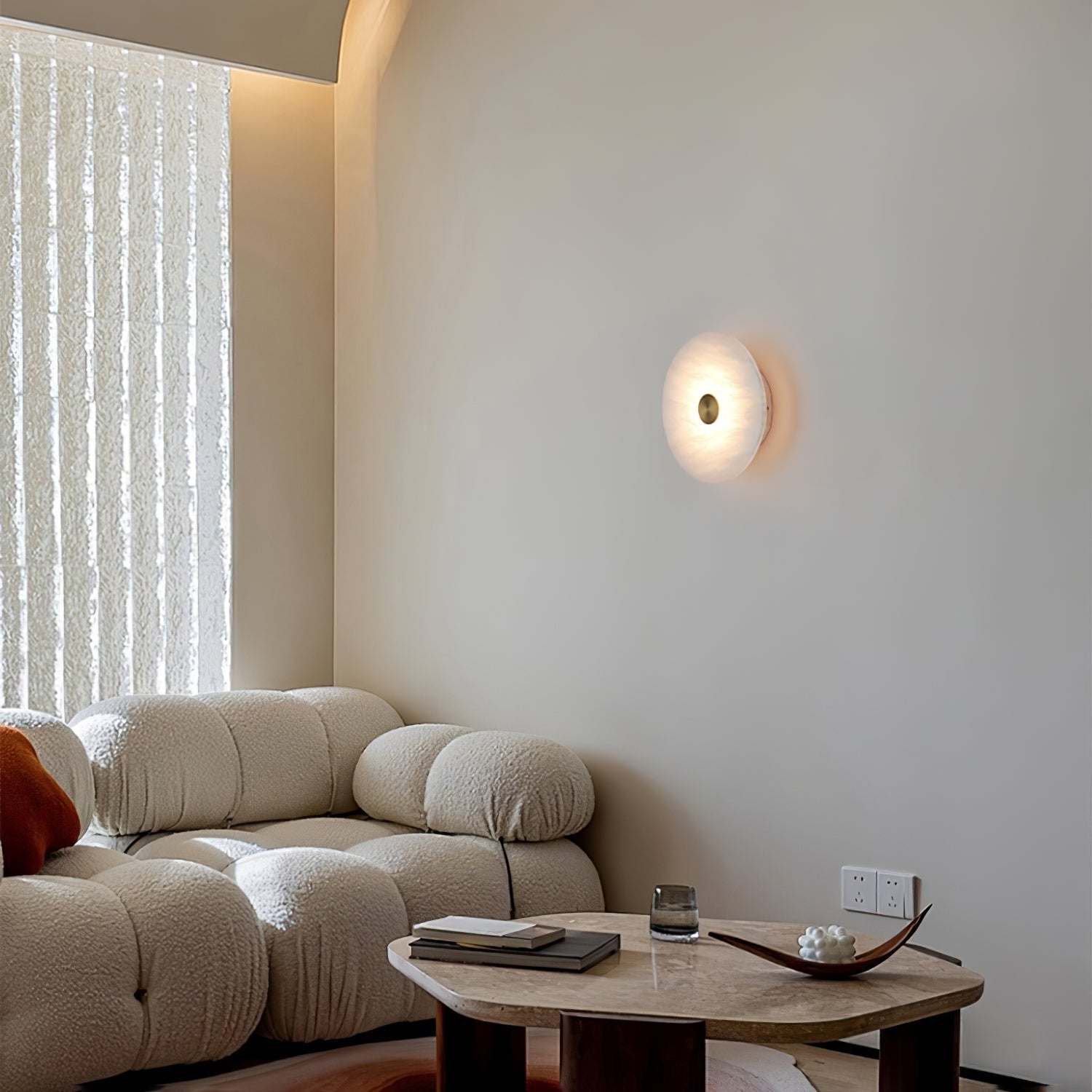 Disc Shaped Alabaster Wall Light Wall lamp