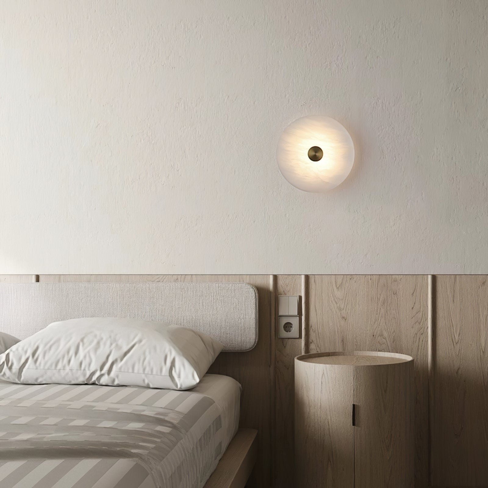 Disc Shaped Alabaster Wall Light Wall lamp