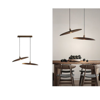 Paddle Boat Chandelier 2 heads L 19.7″ x H 11.8″ / Walnut Color / Warm Light Pendant light