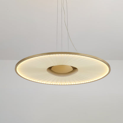 Dix Heures Pendant Light Horizontal: Dia 31.5″ x H 59.1″ / Dia 80cm x H 150cm / Gold / Warm Light Pendant light