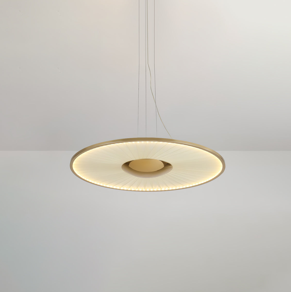 Dix Heures Pendant Light Horizontal: Dia 17.7″ x H 59.1″ / Dia 45cm x H 150cm / Gold / Warm Light Pendant light