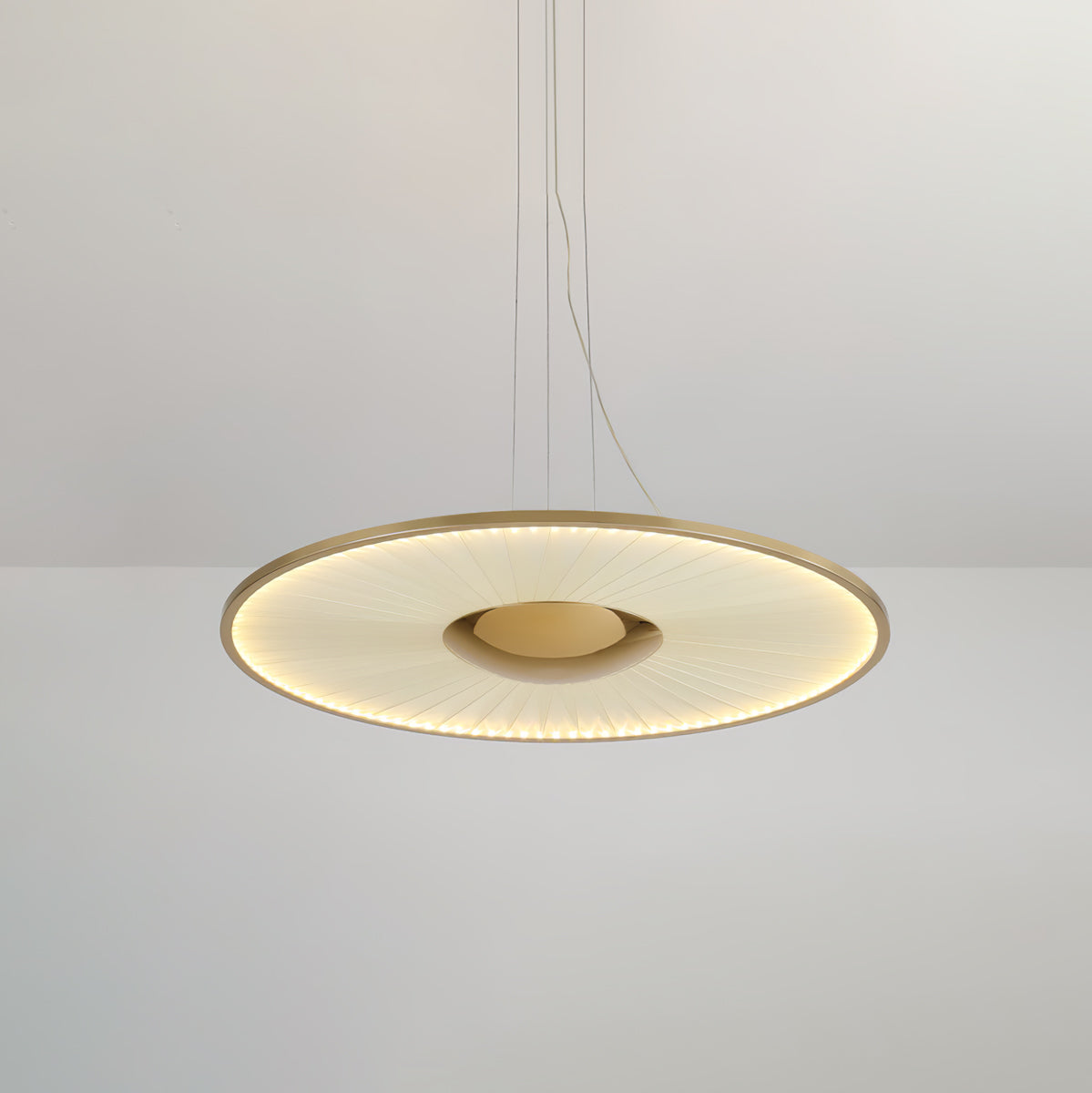 Dix Heures Pendant Light Horizontal: Dia 23.6″ x H 59.1″ / Dia 60cm x H 150cm / Gold / Warm Light Pendant light