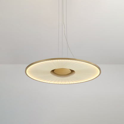 Dix Heures Pendant Light Horizontal: Dia 23.6″ x H 59.1″ / Dia 60cm x H 150cm / Gold / Warm Light Pendant light