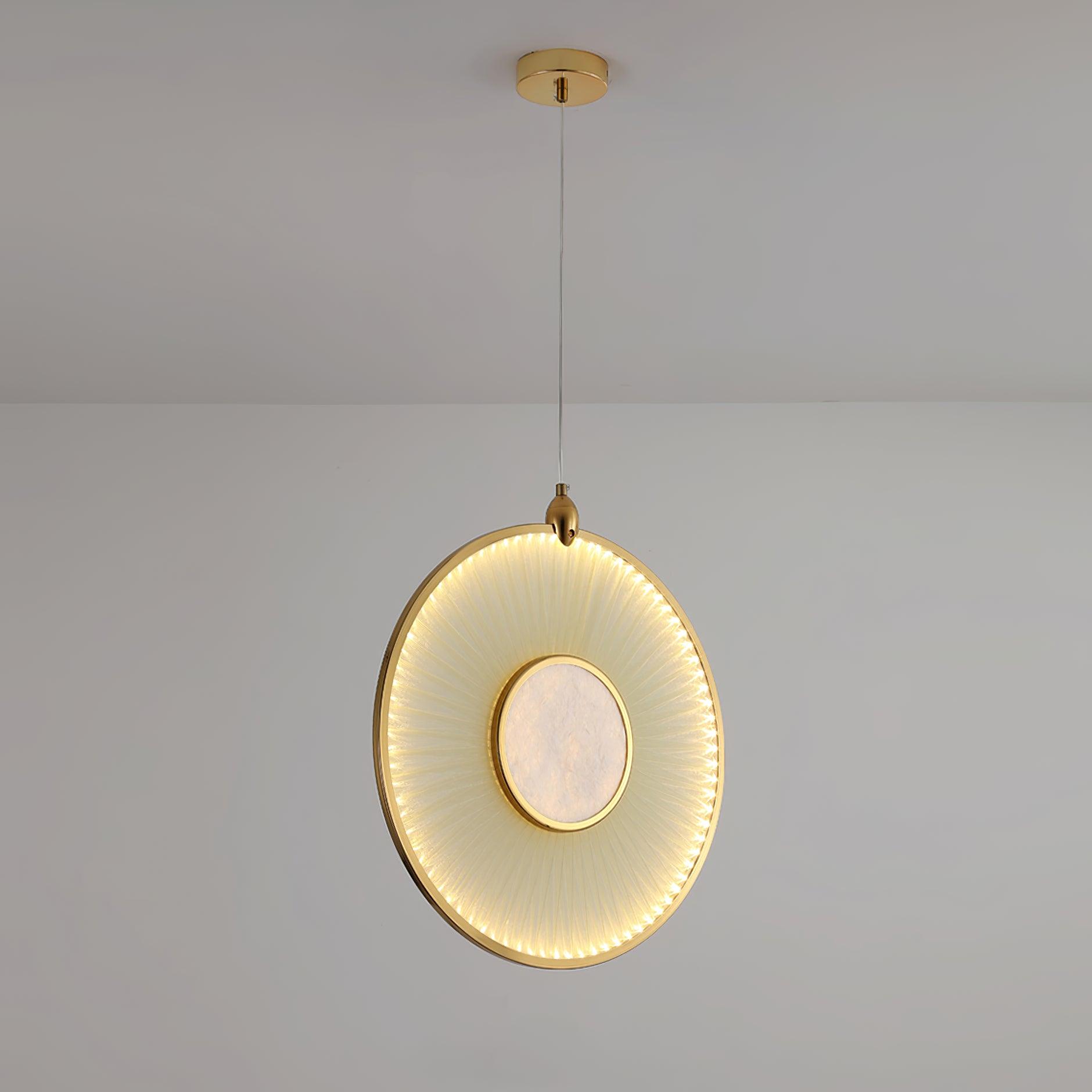 Dix Heures Pendant Light Vertical: Dia 17.7″ x H 17.7″ / Dia 45cm x H 45cm / Gold / Warm Light Pendant light