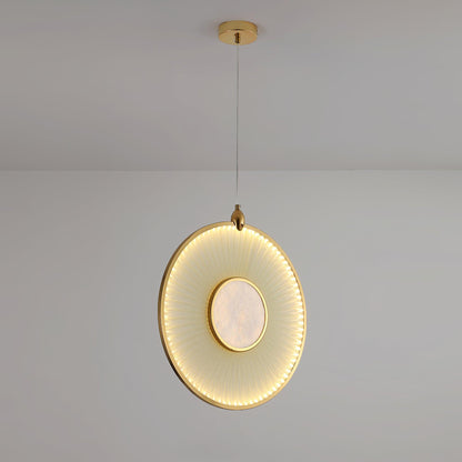 Dix Heures Pendant Light Vertical: Dia 17.7″ x H 17.7″ / Dia 45cm x H 45cm / Gold / Warm Light Pendant light