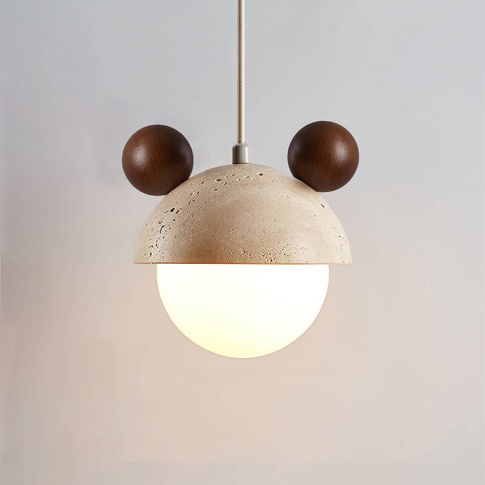 Domiere Pendant Lamp Dia 6.3″ x H 6.3″ / Walnut Color pendant Lamp