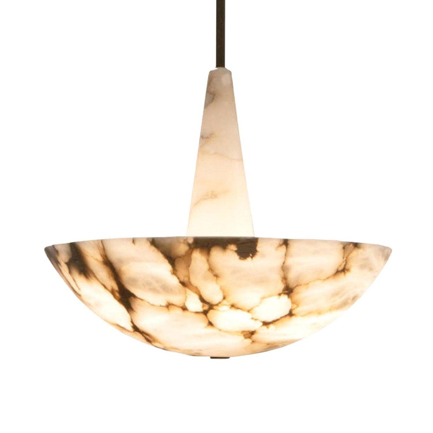 Domus Alabaster Chandelier Dia 19.7″ x H 19.7″ / Dia 50cm x H 50cm / White / Warm Light Chandelier
