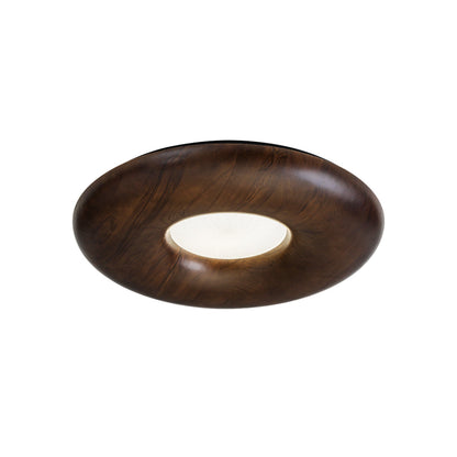Donut Wood Ceiling Light ? 31.5’’ x H 4.3’’ / Walnut Color / Warm Light Ceiling lamp
