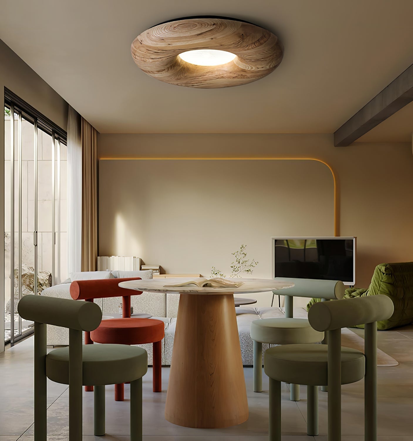 Donut Wood Ceiling Light Ceiling lamp