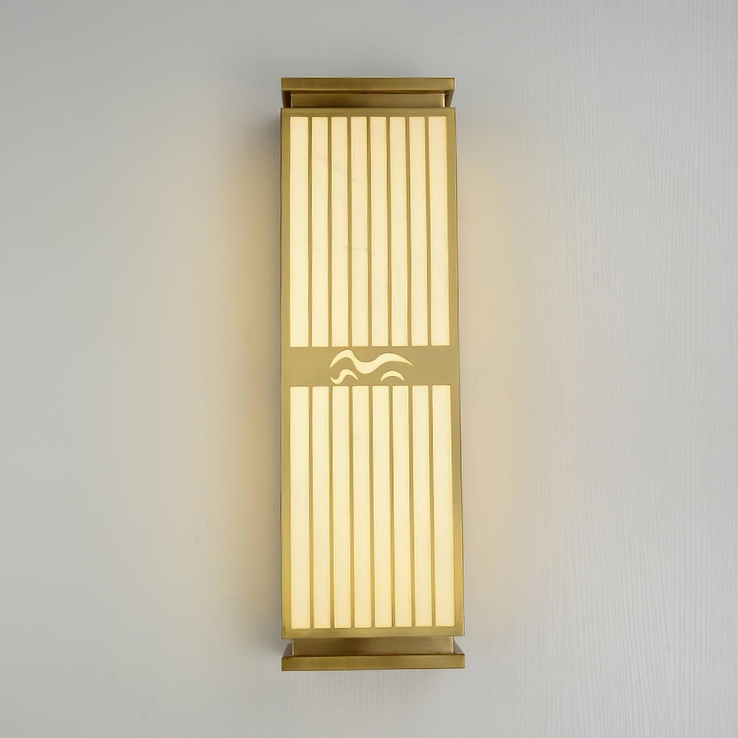 Doots Outdoor Wall Light L 7.1″ x W 4.7″ x H 23.6″ / L 18cm x W 12cm x H 60cm / Gold & White / Warm Light Wall lamp