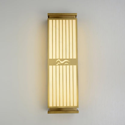 Doots Outdoor Wall Light L 7.1″ x W 4.7″ x H 23.6″ / L 18cm x W 12cm x H 60cm / Gold & White / Warm Light Wall lamp