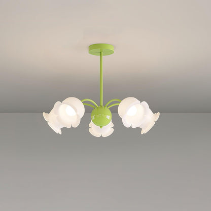 Dopisi Chandelier 5 heads ? 27.6″ x H 26.8″ / Dia 70cm x H 68cm / Green Chandelier