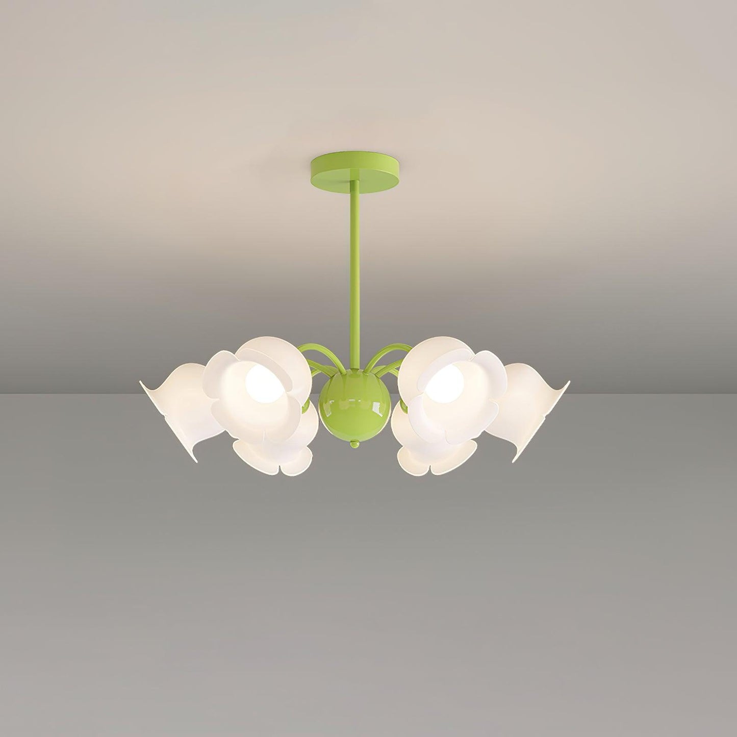Dopisi Chandelier 6 heads ? 27.6″ x H 26.8″ / Dia 70cm x H 68cm / Green Chandelier