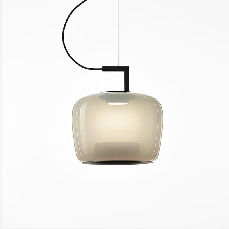 Doppelte Pendant Lamp Model B Dia 13.8″ x H 14.4″ / Dia 35cm x H 36.5cm / Black & Light Grey / Warm Light Pendant light