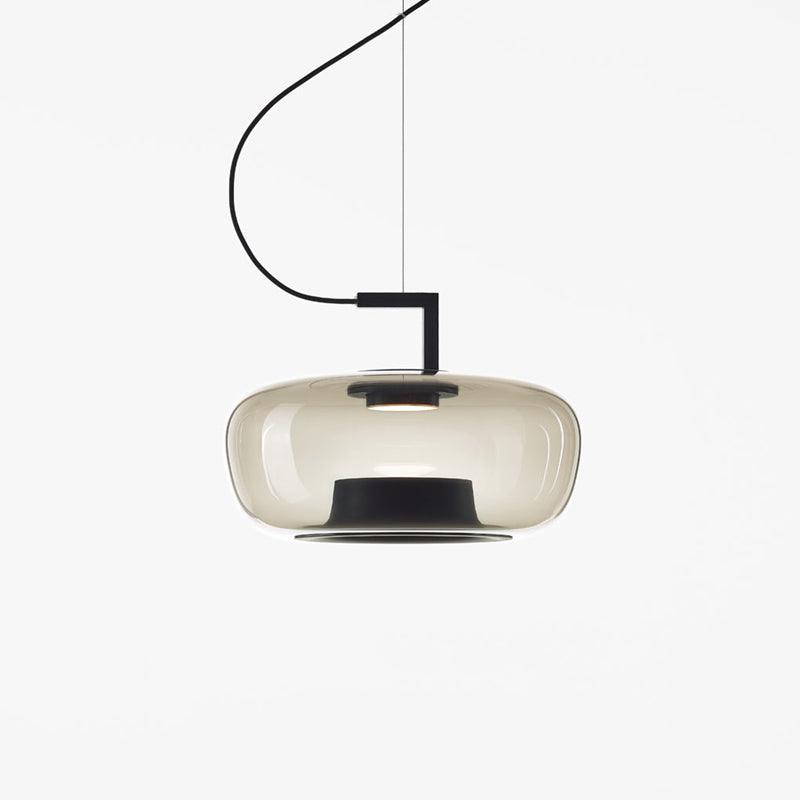 Doppelte Pendant Lamp Model A Dia 17.3″ x H 12″ / Dia 44cm x H 30.5cm / Black & Light Grey / Warm Light Pendant light